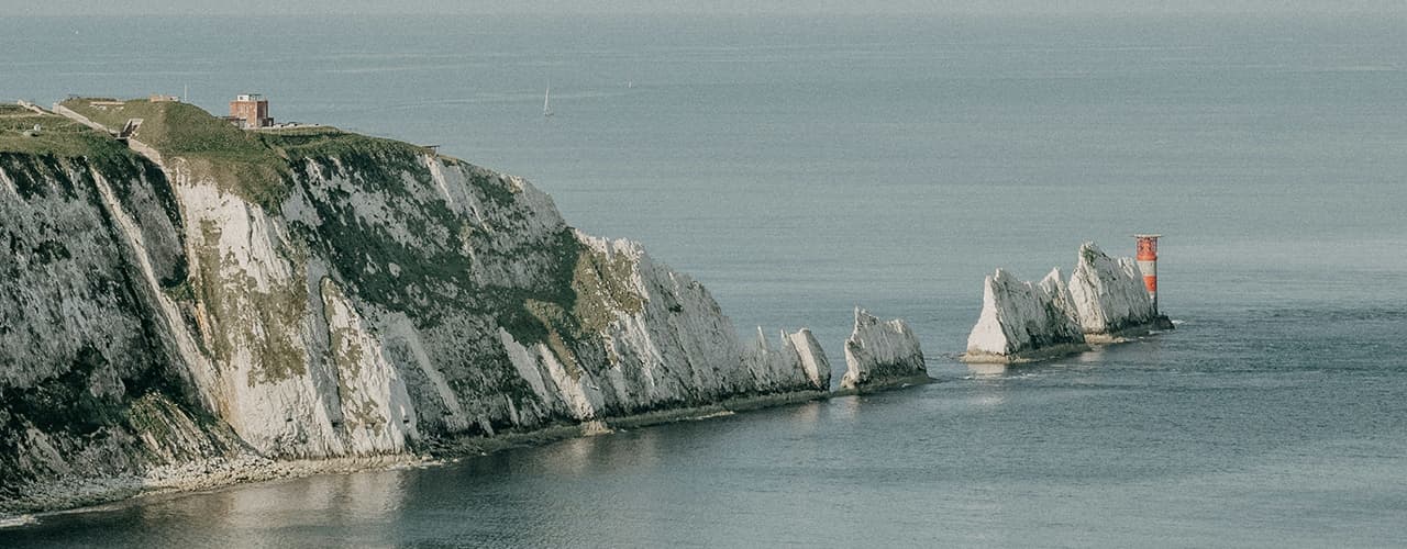 The needles off the coast of the Isle of Wight